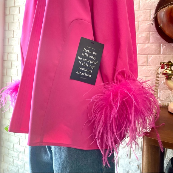 Tuckernuck Hot Pink Feather Easton Blouse NWT - Picture 8 of 16